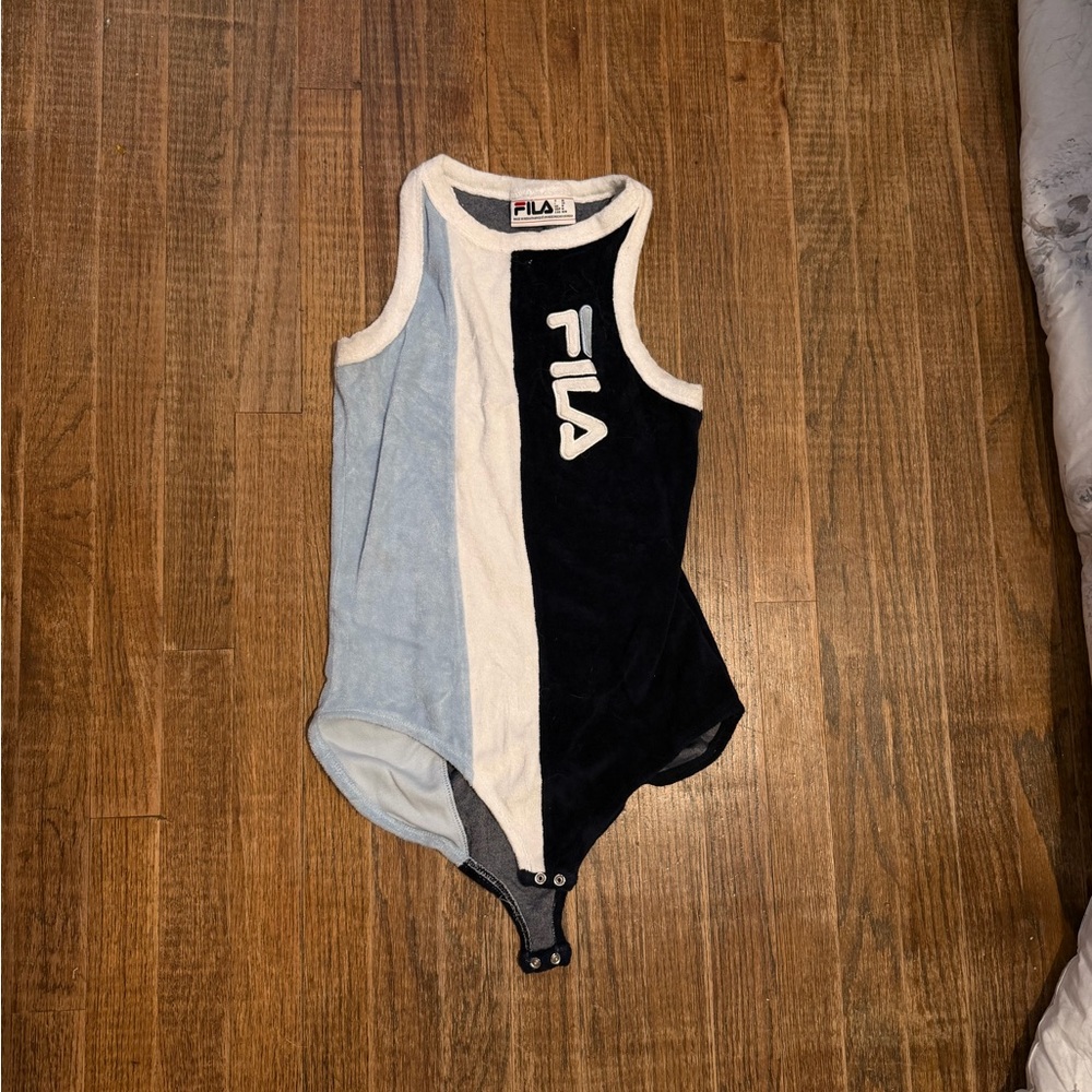 Fila Black and Light Blue Tank Top
